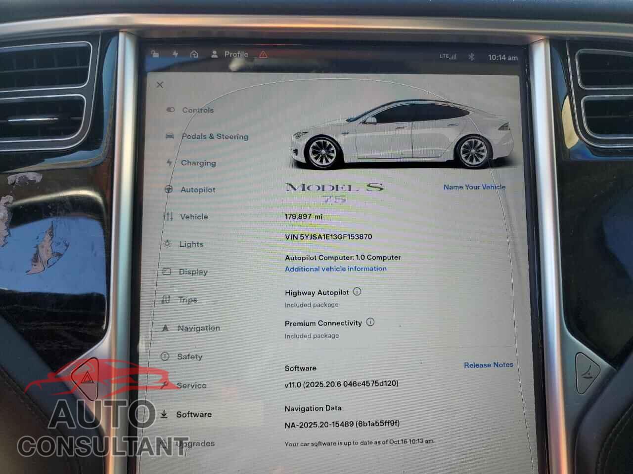 TESLA MODEL S 2016 - 5YJSA1E13GF153870