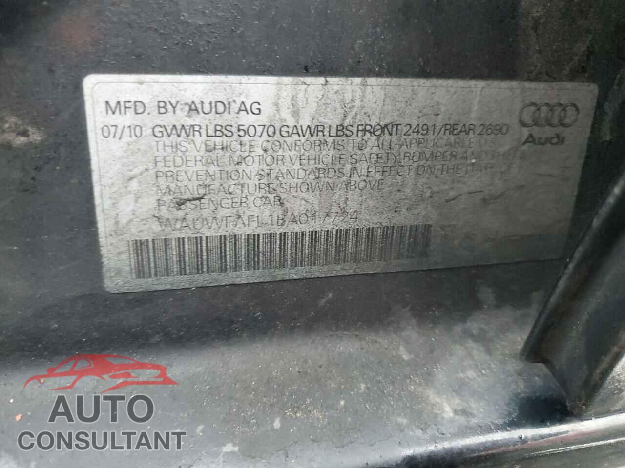 AUDI A4 2011 - WAUWFAFL1BA017724