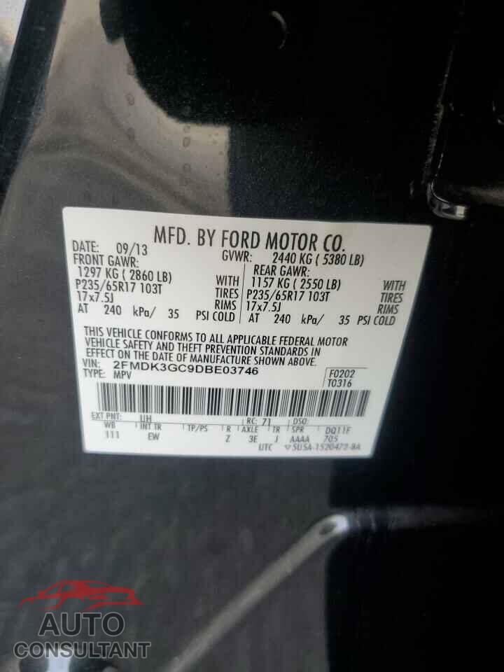 FORD EDGE 2013 - 2FMDK3GC9DBE03746