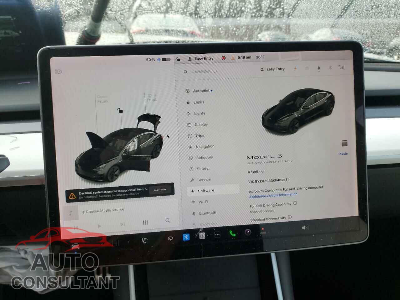 TESLA MODEL 3 2019 - 5YJ3E1EA3KF402654