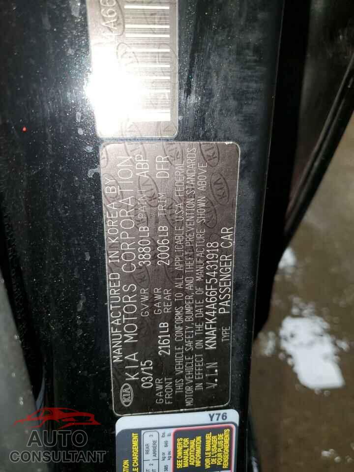 KIA FORTE 2015 - KNAFK4A66F5431918