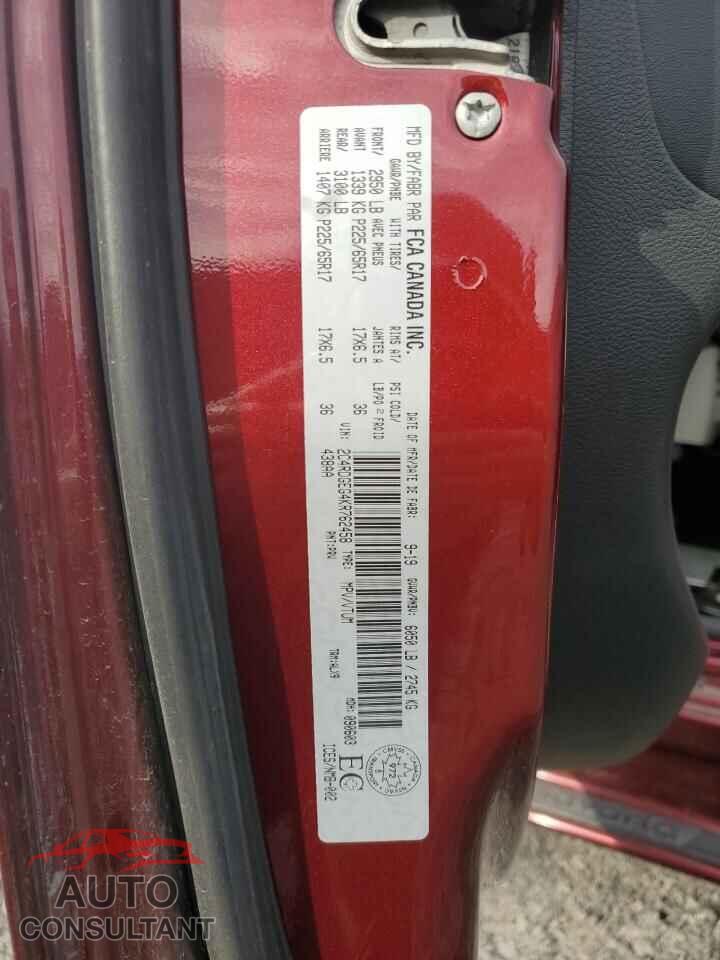 DODGE CARAVAN 2019 - 2C4RDGEG4KR762458