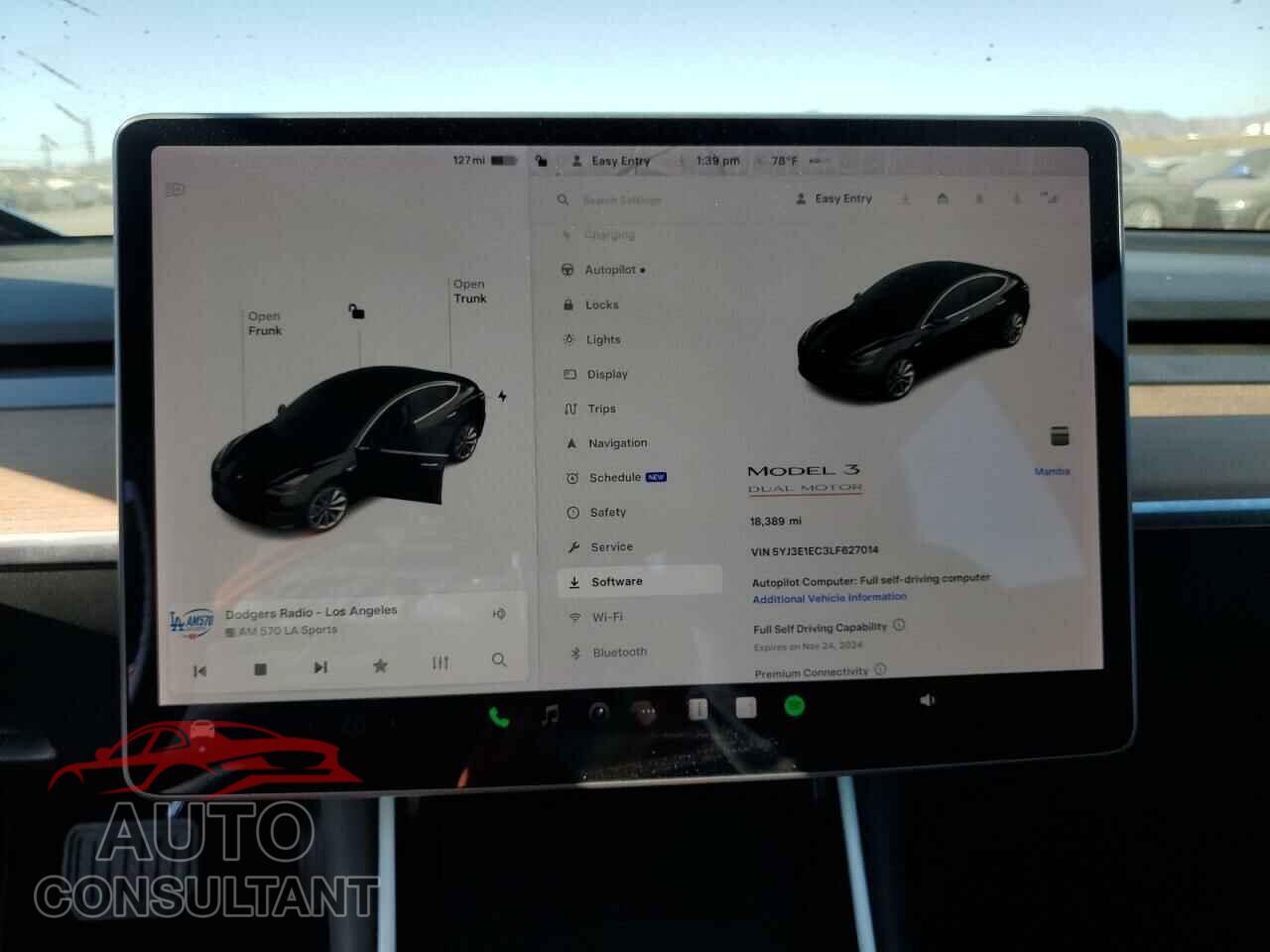 TESLA MODEL 3 2020 - 5YJ3E1EC3LF627014