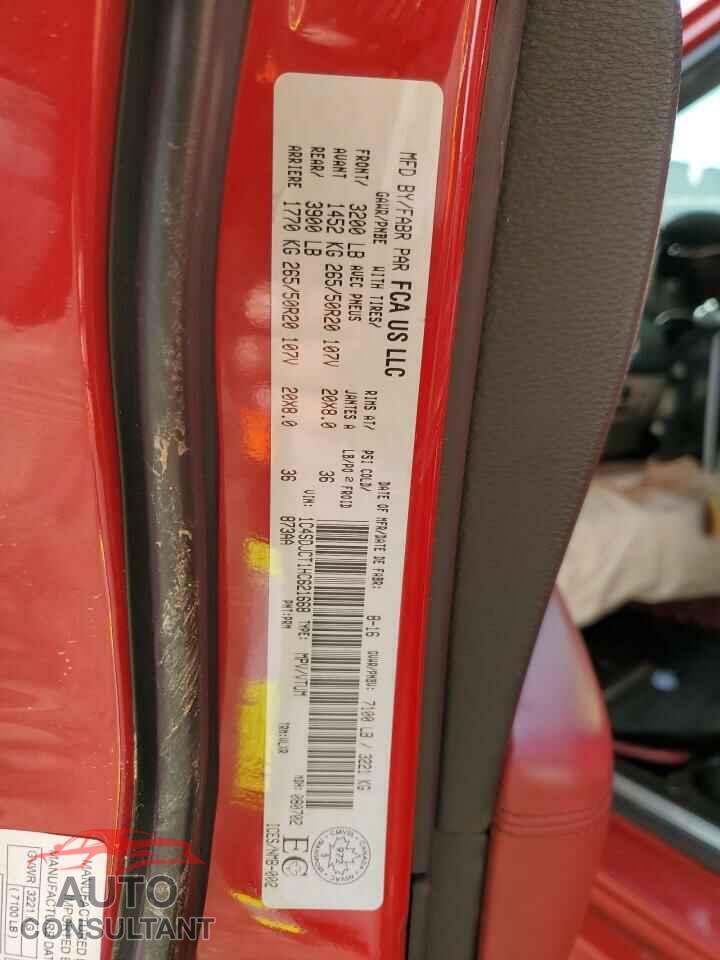 DODGE DURANGO 2017 - 1C4SDJCT1HC621668