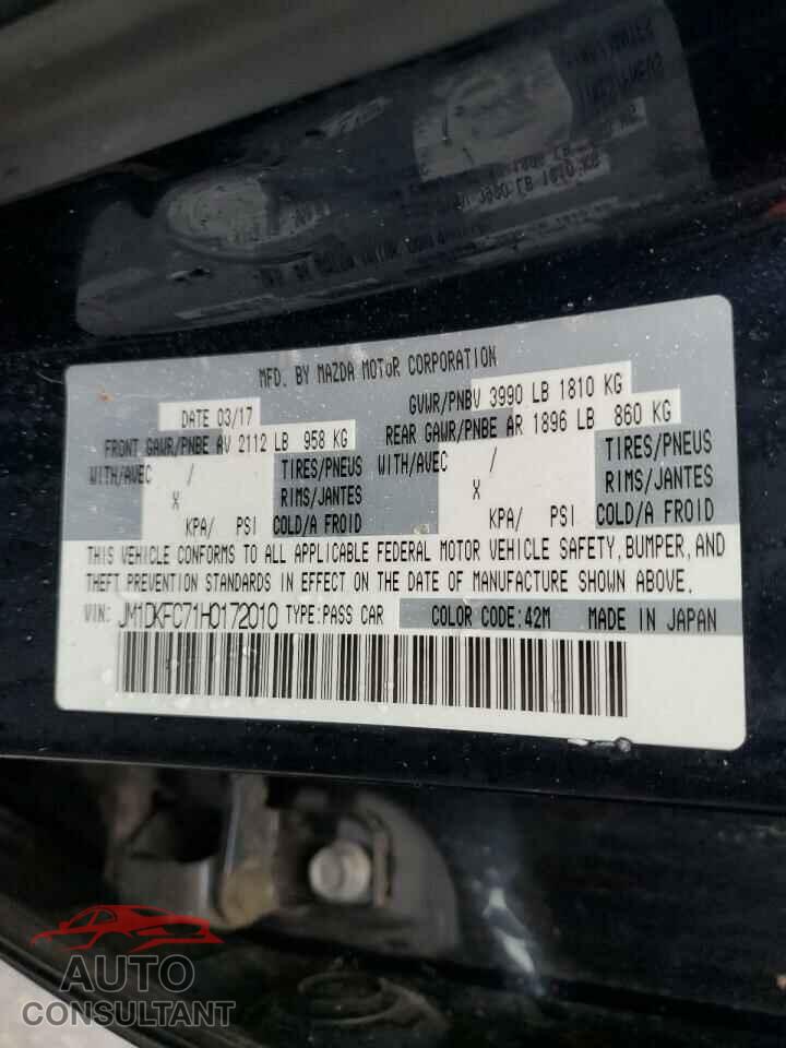 MAZDA CX-3 2017 - JM1DKFC71H0172010