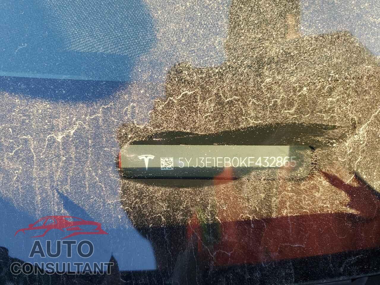 TESLA MODEL 3 2019 - 5YJ3E1EB0KF432865