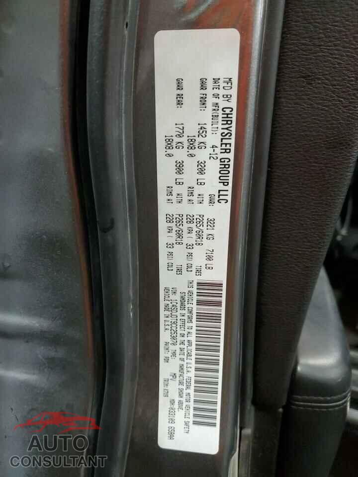DODGE DURANGO 2012 - 1C4SDJDT9CC253070