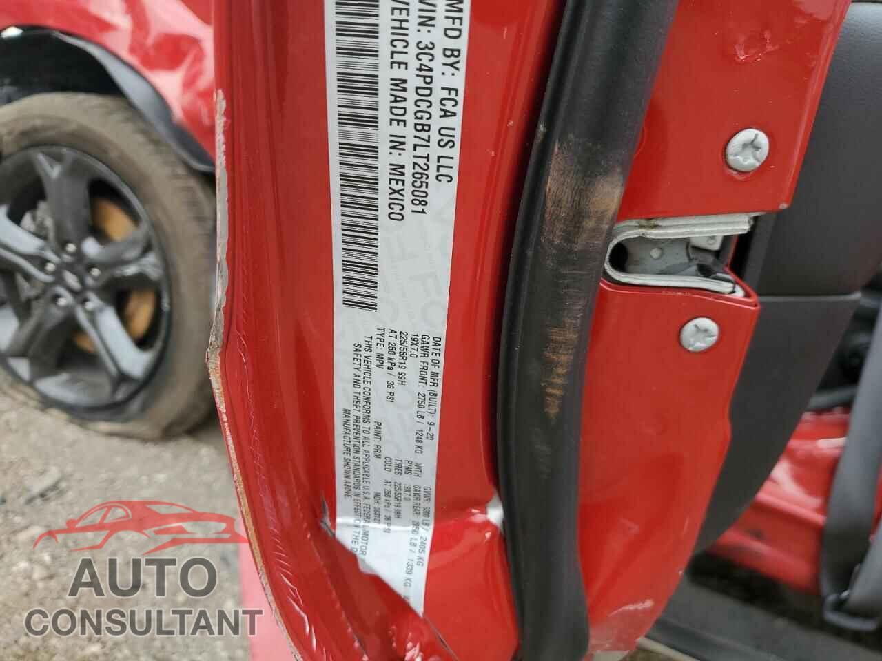 DODGE JOURNEY 2020 - 3C4PDCGB7LT265081