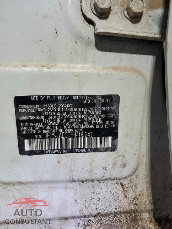 SUBARU FORESTER 2014 - JF2SJAEC0EH406241