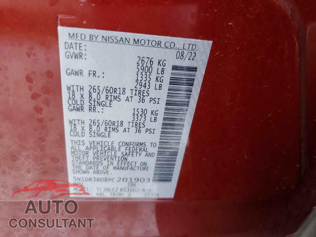 NISSAN PATHFINDER 2023 - 5N1DR3BD8PC201903