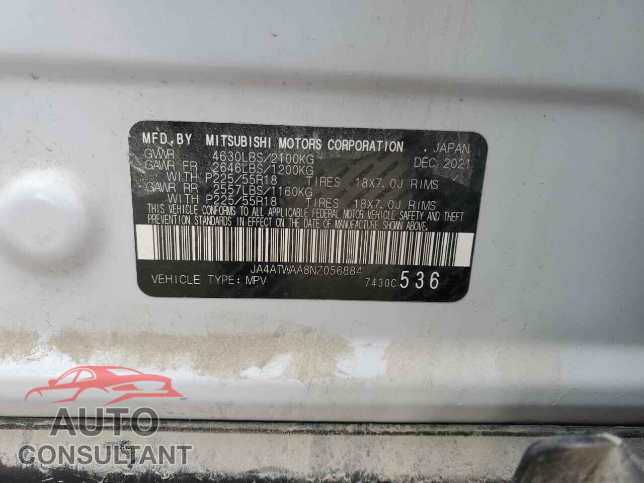MITSUBISHI ECLIPSE 2022 - JA4ATWAA8NZ056884