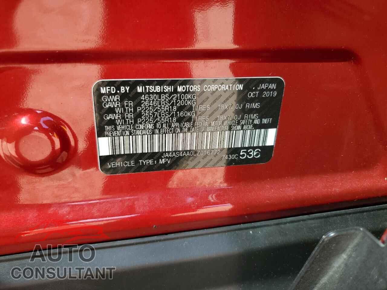 MITSUBISHI ECLIPSE 2020 - JA4AS4AA0LZ016772