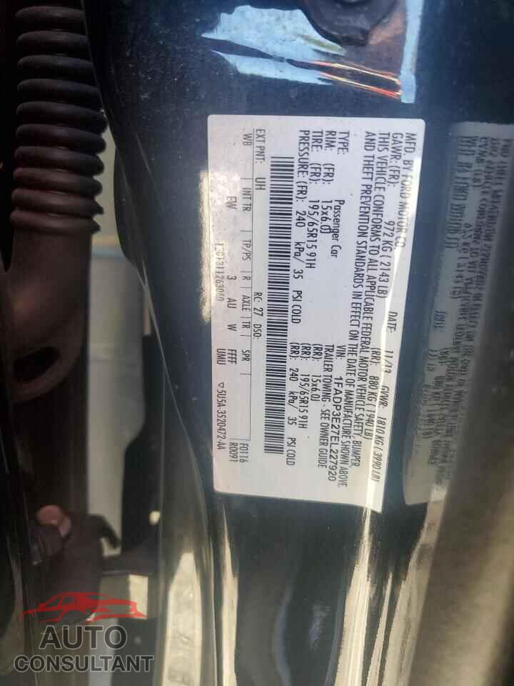 FORD FOCUS 2014 - 1FADP3E27EL227920