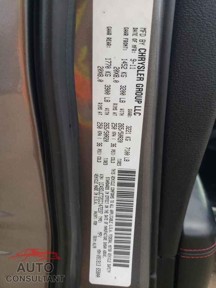 DODGE DURANGO 2012 - 1C4SDJCT2CC147237