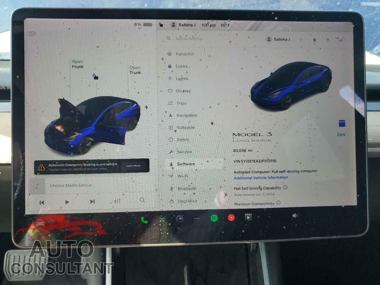 TESLA MODEL 3 2018 - 5YJ3E1EA2JF013115