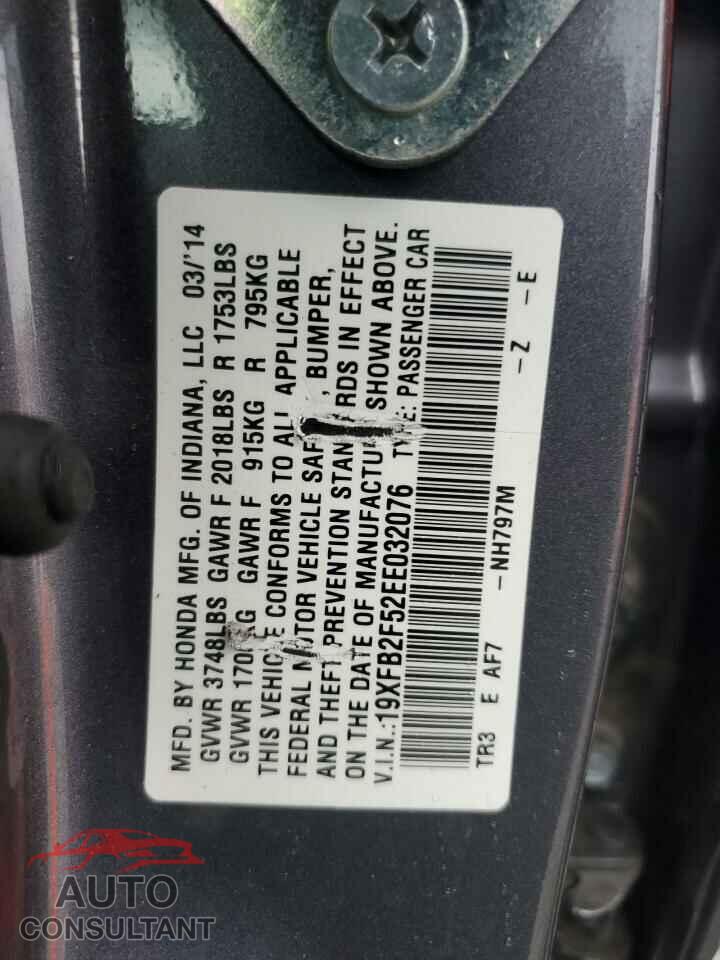 HONDA CIVIC 2014 - 19XFB2F52EE032076