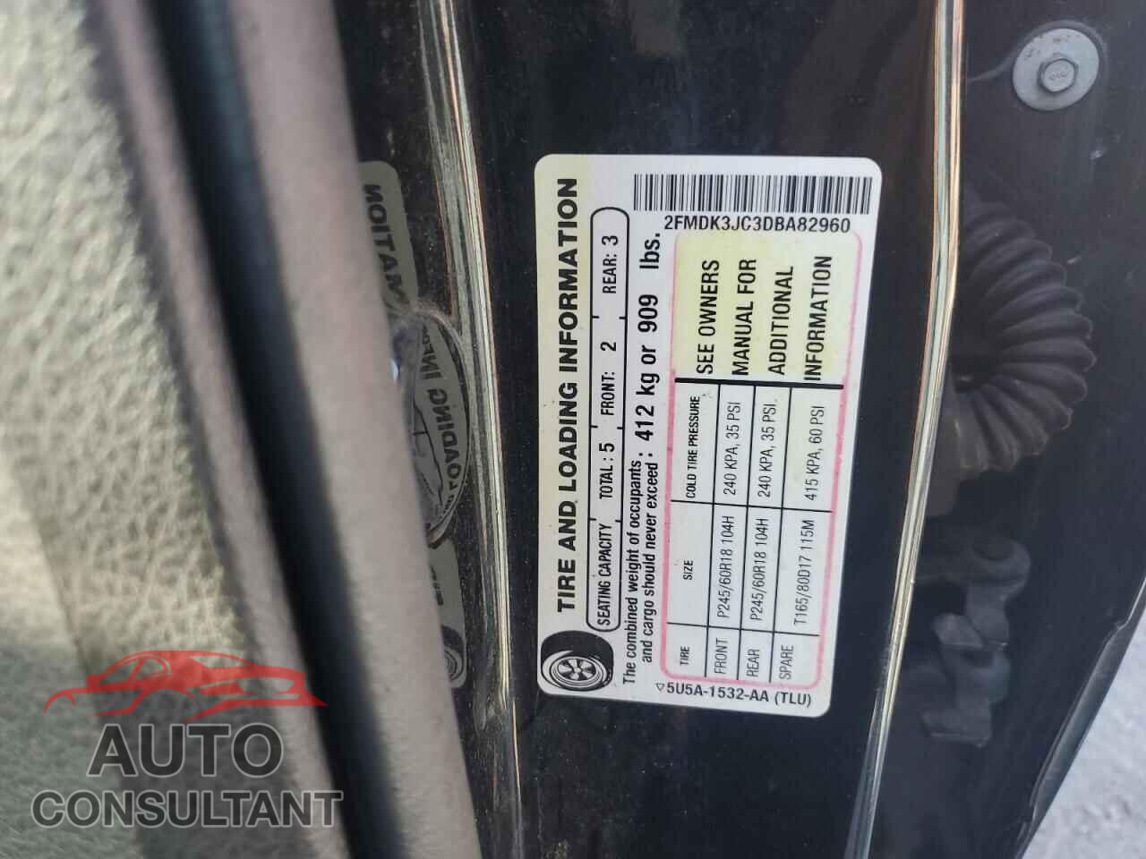 FORD EDGE 2013 - 2FMDK3JC3DBA82960