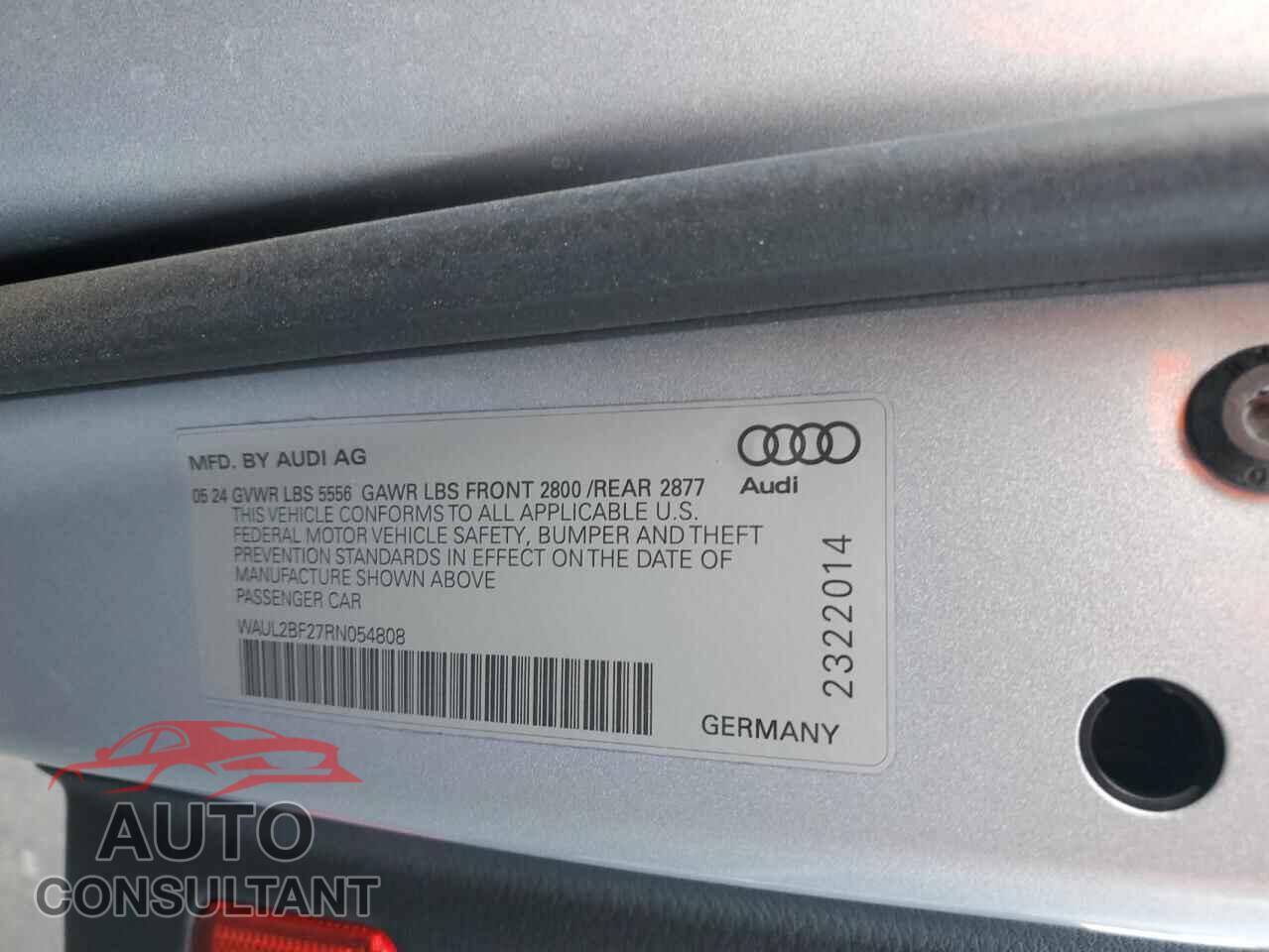AUDI A6 2024 - WAUL2BF27RN054808