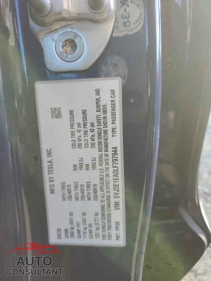 TESLA MODEL 3 2020 - 5YJ3E1EA0LF797944