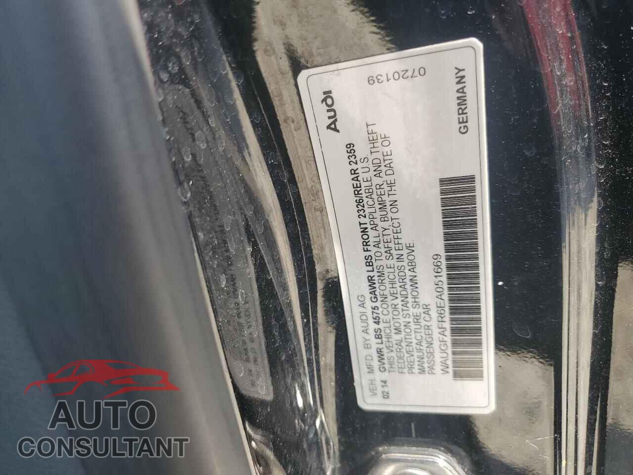 AUDI A5 2014 - WAUGFAFR6EA051669