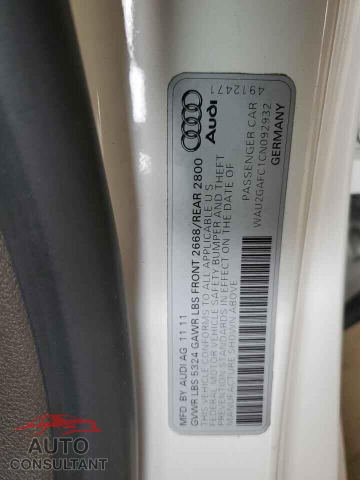 AUDI A7 2012 - WAU2GAFC1CN092932