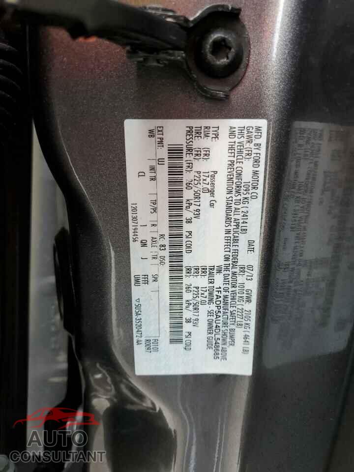 FORD CMAX 2013 - 1FADP5AU4DL548685