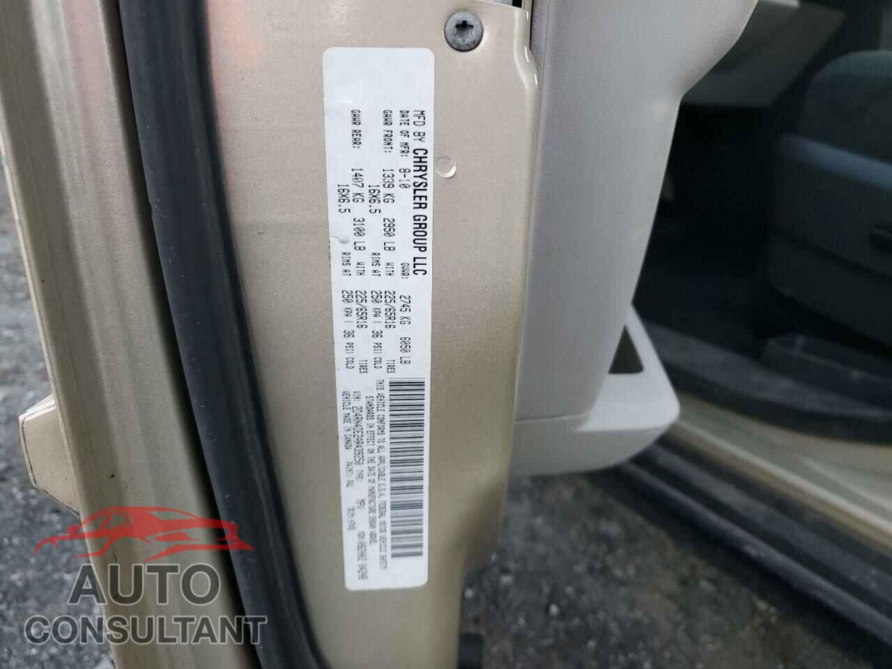 DODGE CARAVAN 2010 - 2D4RN4DE2AR439250