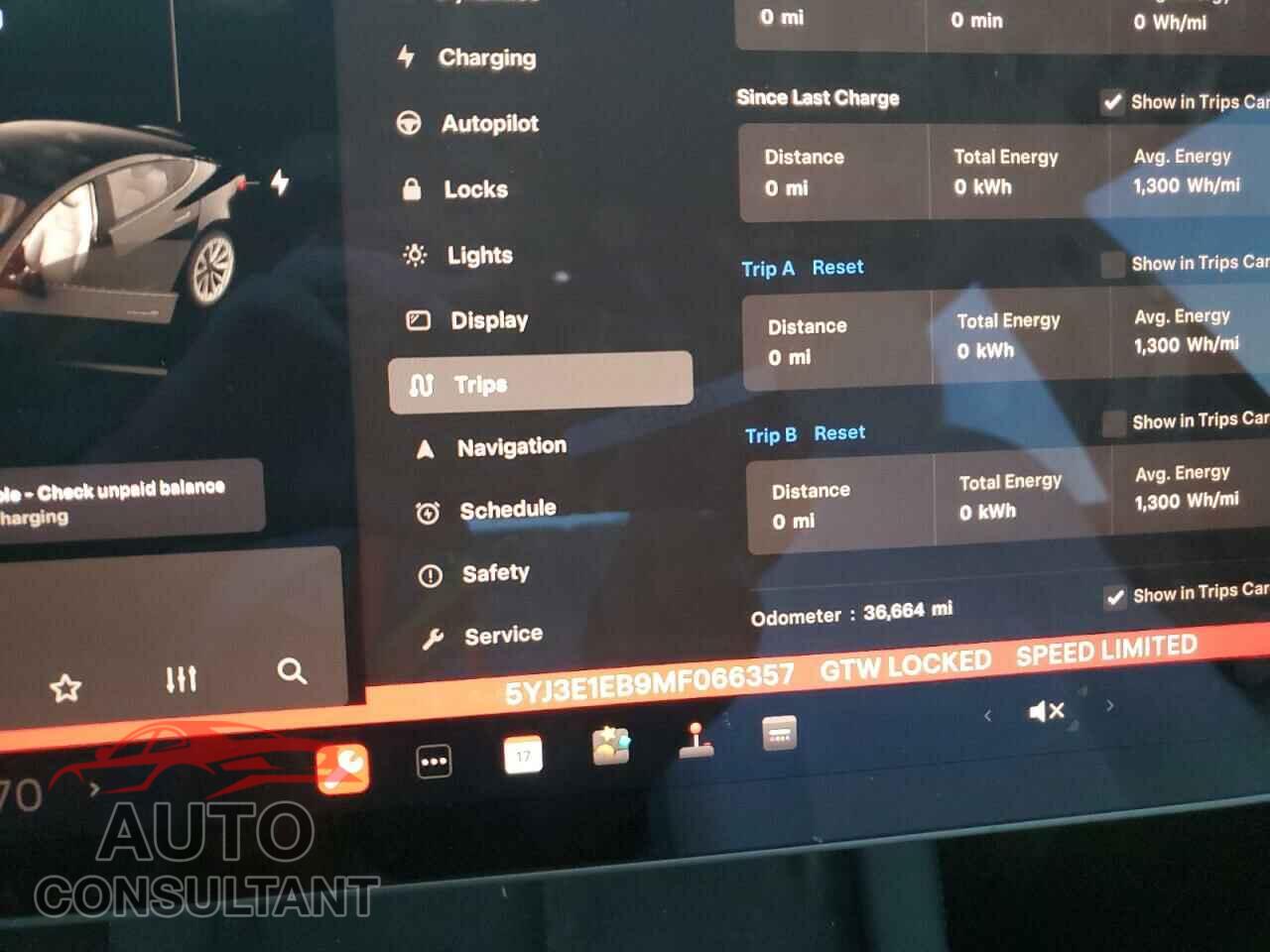 TESLA MODEL 3 2021 - 5YJ3E1EB9MF066357