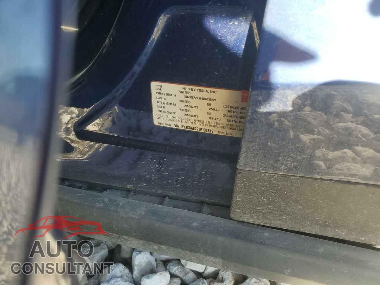 TESLA MODEL X 2018 - 5YJXCAE22JF138549