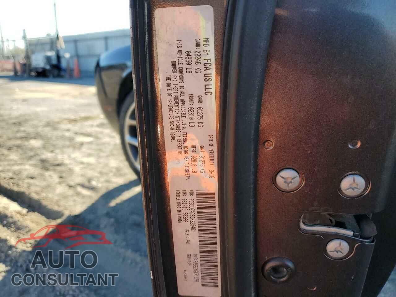 DODGE CHALLENGER 2016 - 2C3CDZAG3GH225461
