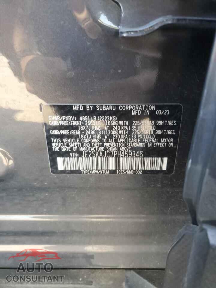 SUBARU FORESTER 2023 - JF2SKAJC7PH459346