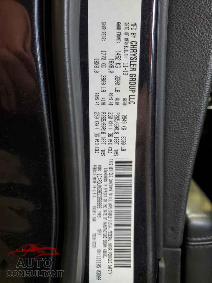 DODGE DURANGO 2014 - 1C4RDJAG9EC358989