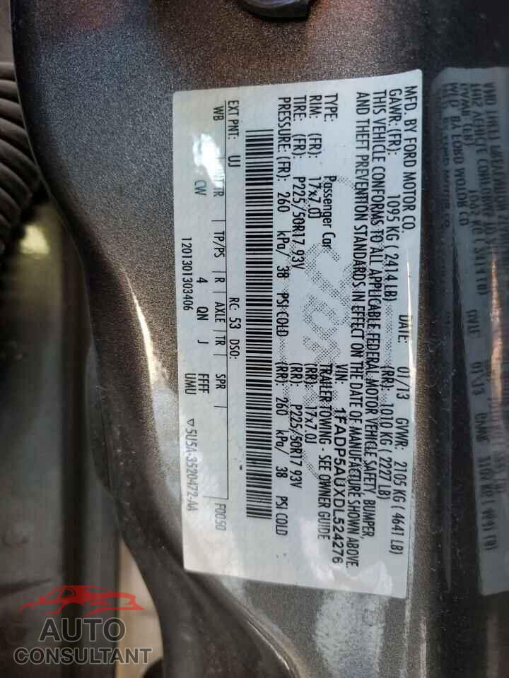 FORD CMAX 2013 - 1FADP5AUXDL524276