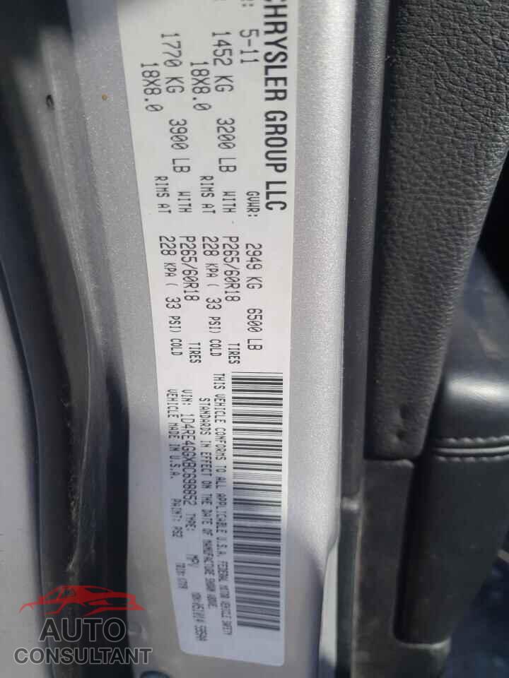 DODGE DURANGO 2011 - 1D4RE4GGXBC698852