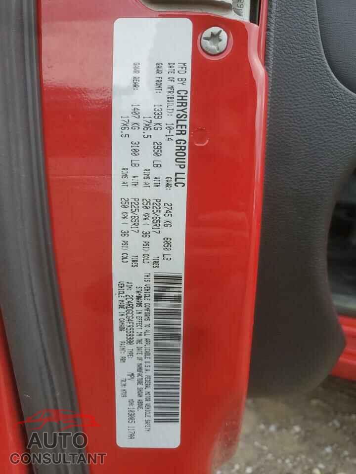 DODGE CARAVAN 2015 - 2C4RDGCG4FR558980