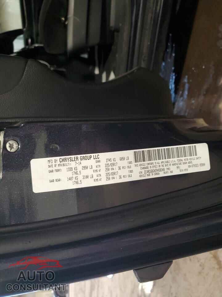 DODGE CARAVAN 2014 - 2C4RDGBGXER458348
