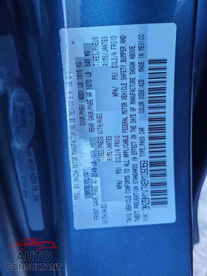 MAZDA 3 2014 - 3MZBM1V74EM109359