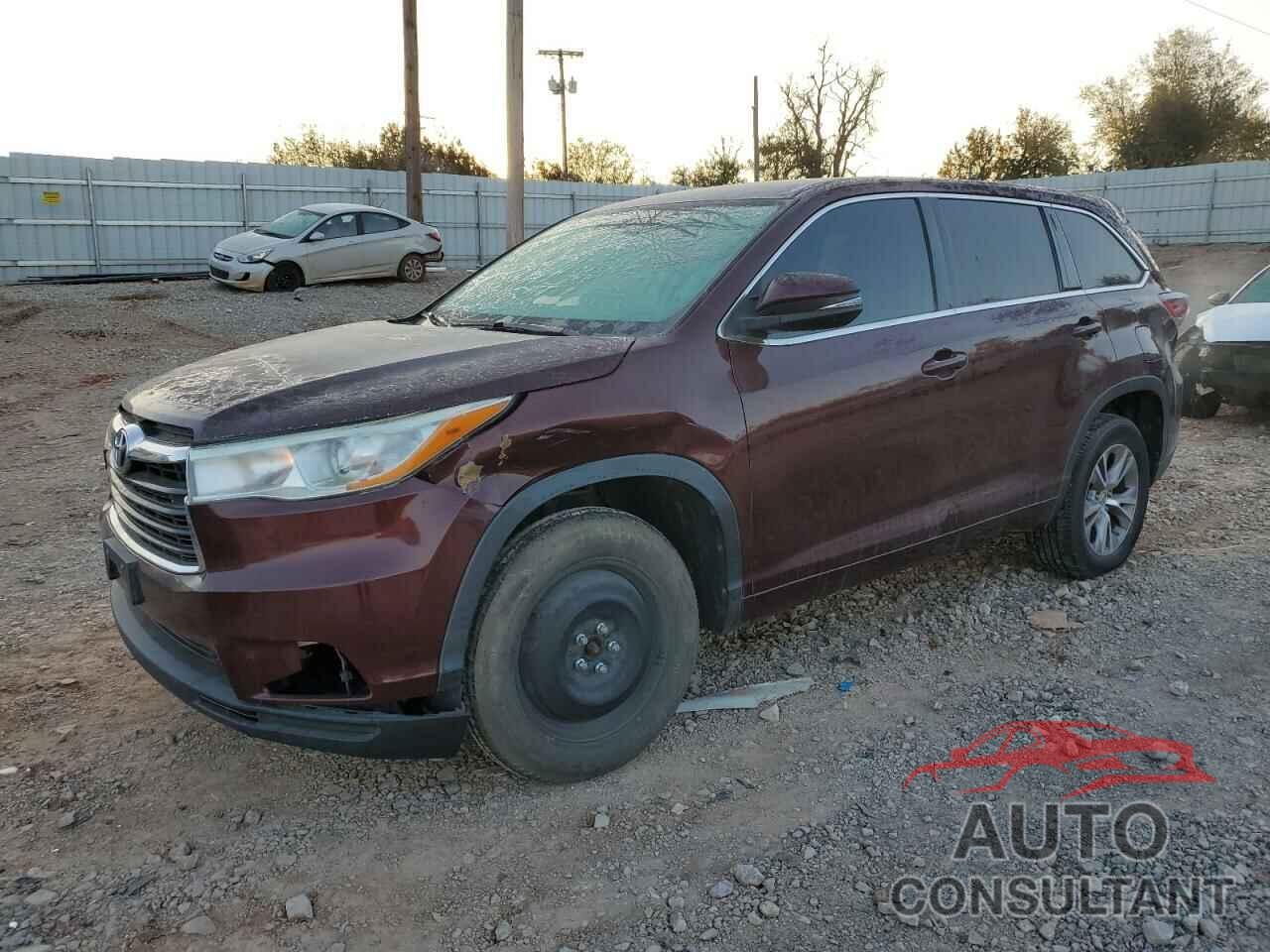 TOYOTA HIGHLANDER 2014 - 5TDZKRFHXES032915