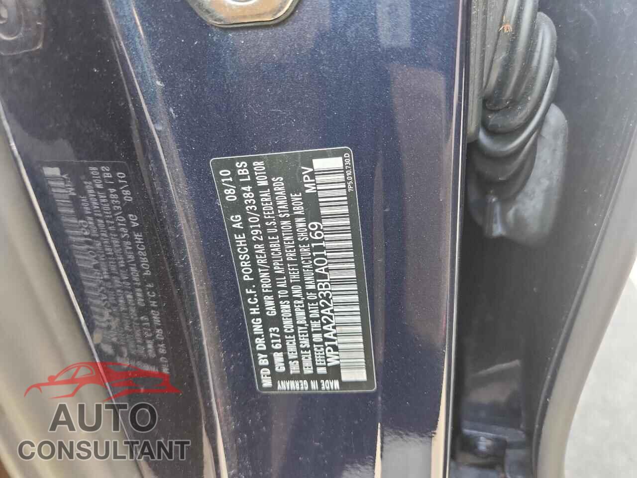 PORSCHE CAYENNE 2011 - WP1AA2A23BLA01169