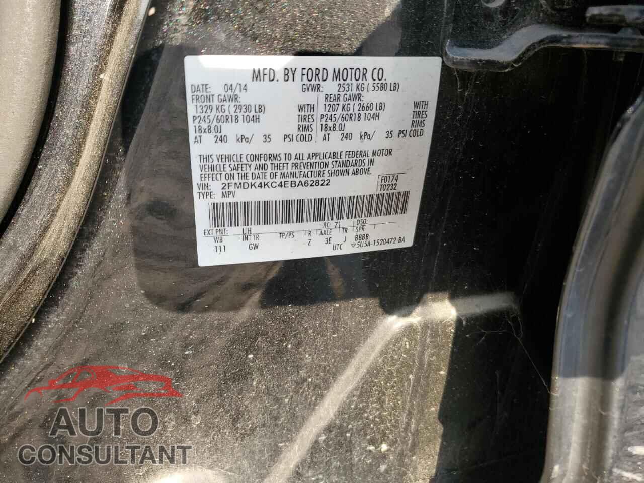 FORD EDGE 2014 - 2FMDK4KC4EBA62822