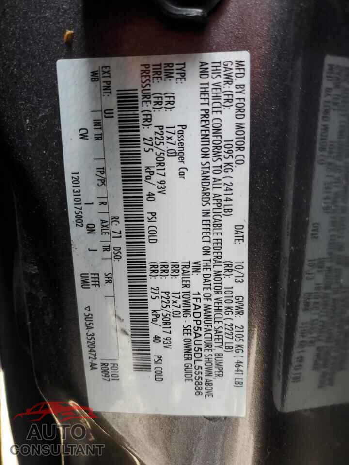 FORD CMAX 2013 - 1FADP5AU5DL555886