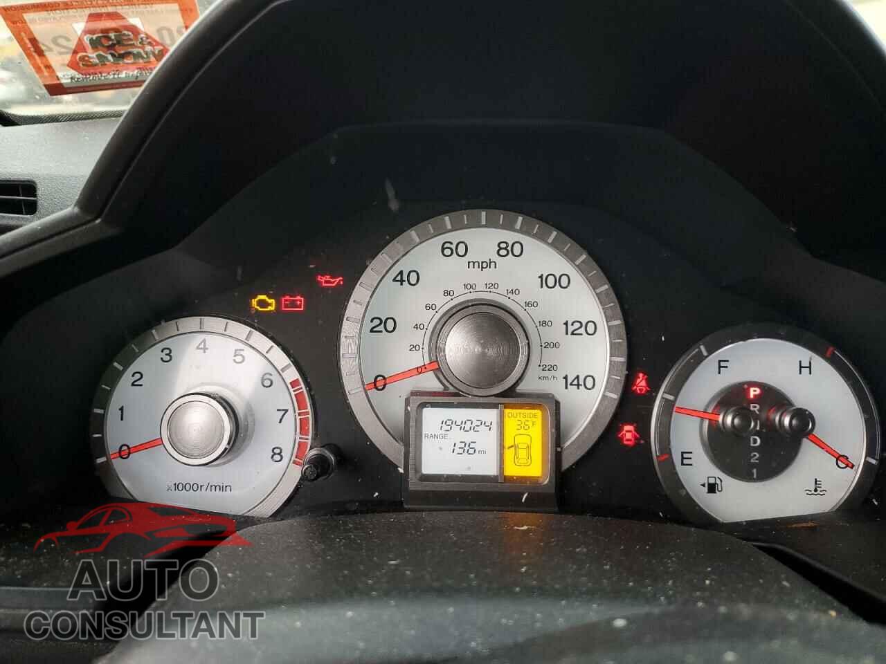 HONDA PILOT 2009 - 5FNYF48589B020004