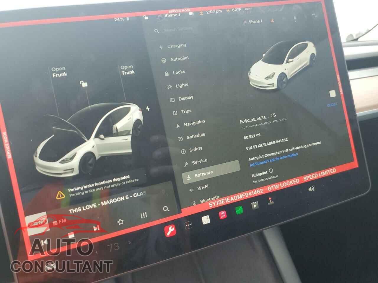 TESLA MODEL 3 2021 - 5YJ3E1EA0MF941462