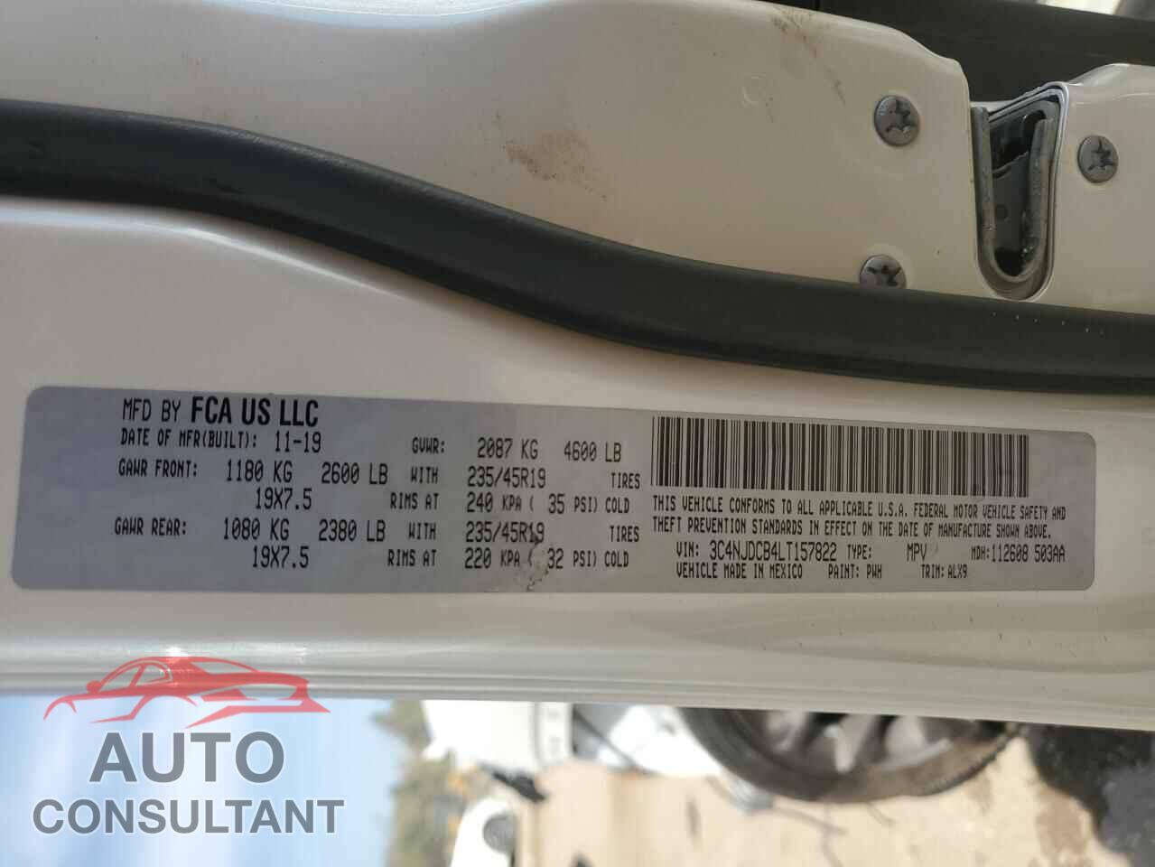 JEEP COMPASS 2020 - 3C4NJDCB4LT157822