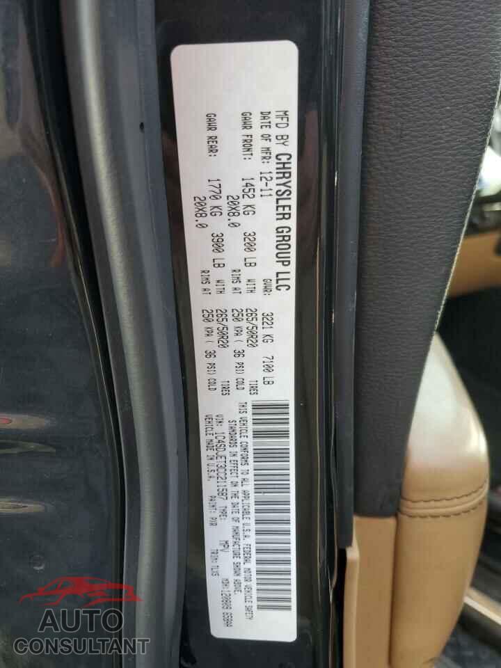 DODGE DURANGO 2012 - 1C4SDJET3CC211587