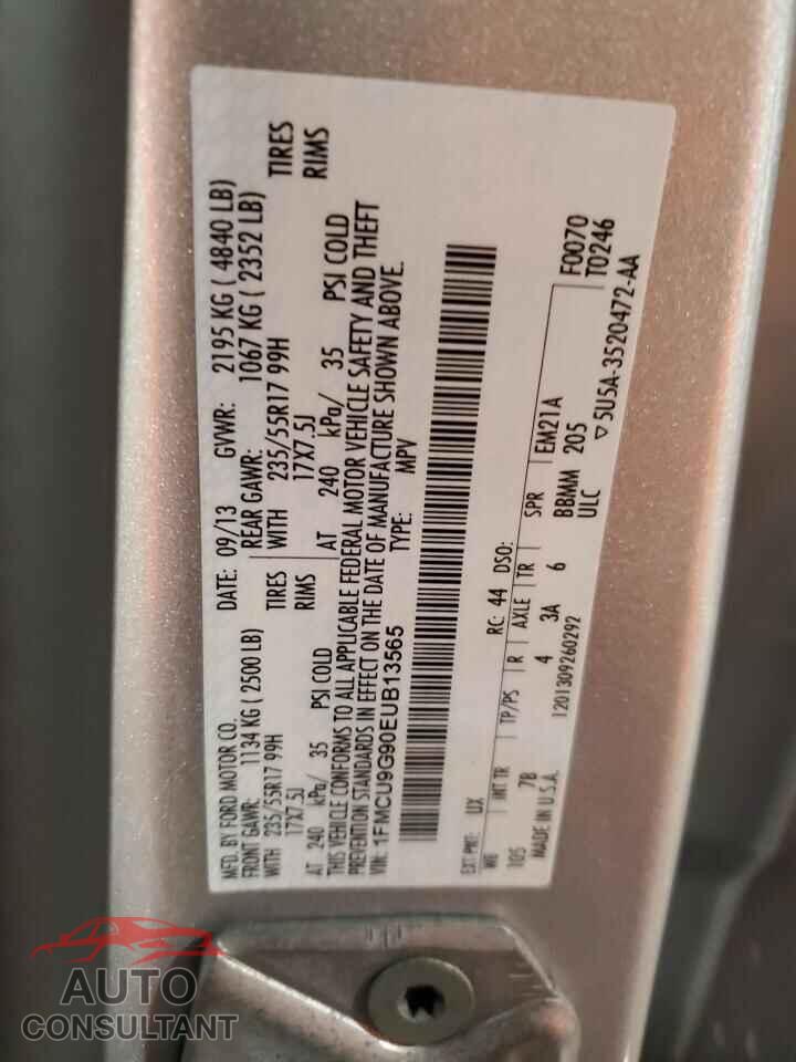 FORD ESCAPE 2014 - 1FMCU9G90EUB13565