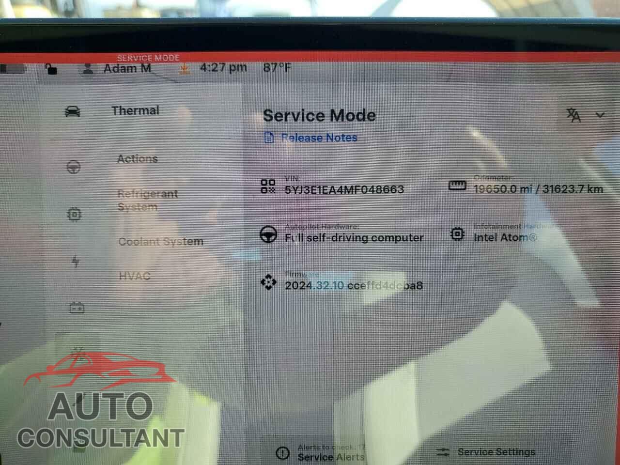TESLA MODEL 3 2021 - 5YJ3E1EA4MF048663