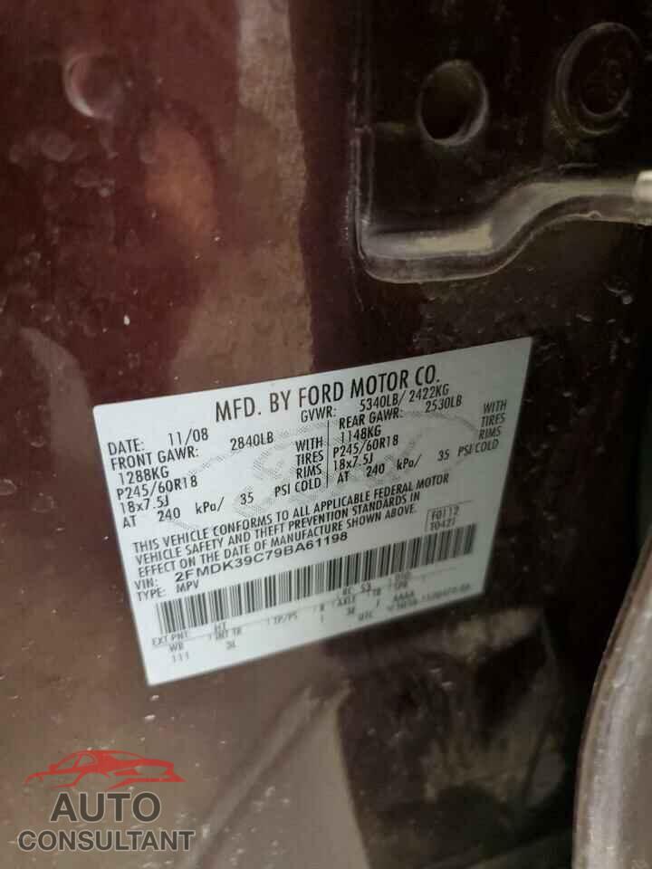 FORD EDGE 2009 - 2FMDK39C79BA61198