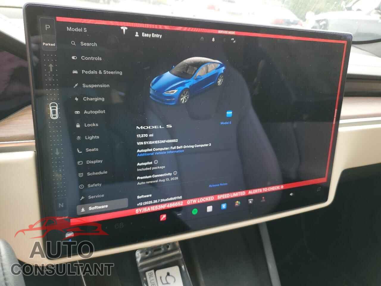 TESLA MODEL S 2022 - 5YJSA1E53NF486652