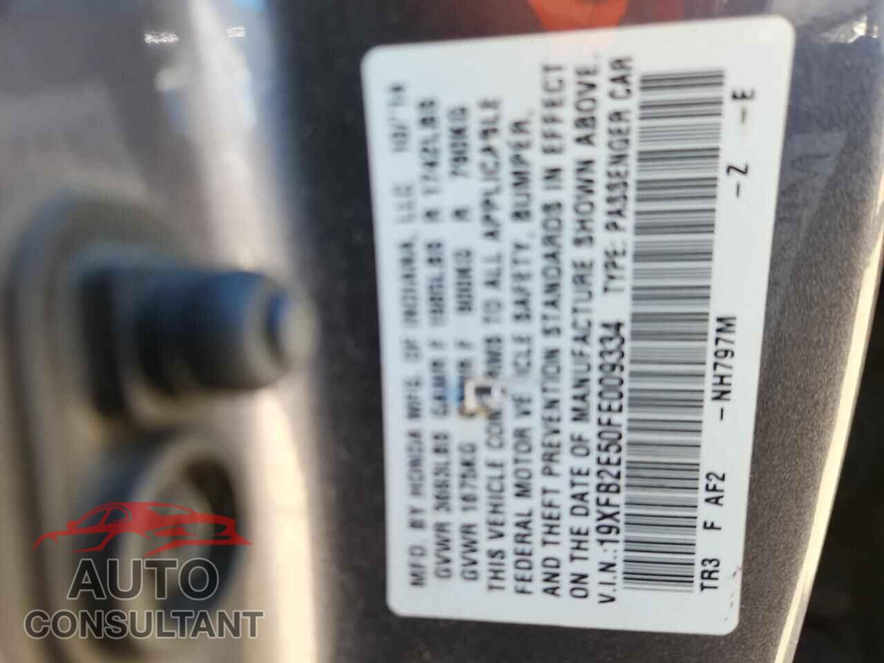 HONDA CIVIC 2015 - 19XFB2E50FE009334